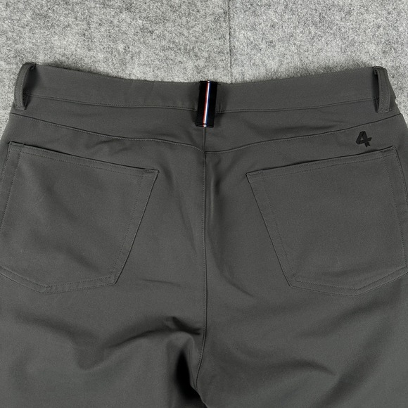 FourLaps Traverse Pants Mens 33x34 Gray Polyester Stretch Flat Front Straight - Picture 14 of 15